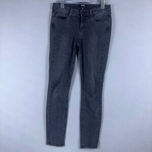 Paige Skinny Jeans Womens Size 20 Low Rise Dark Wash Denim Stretch Gray